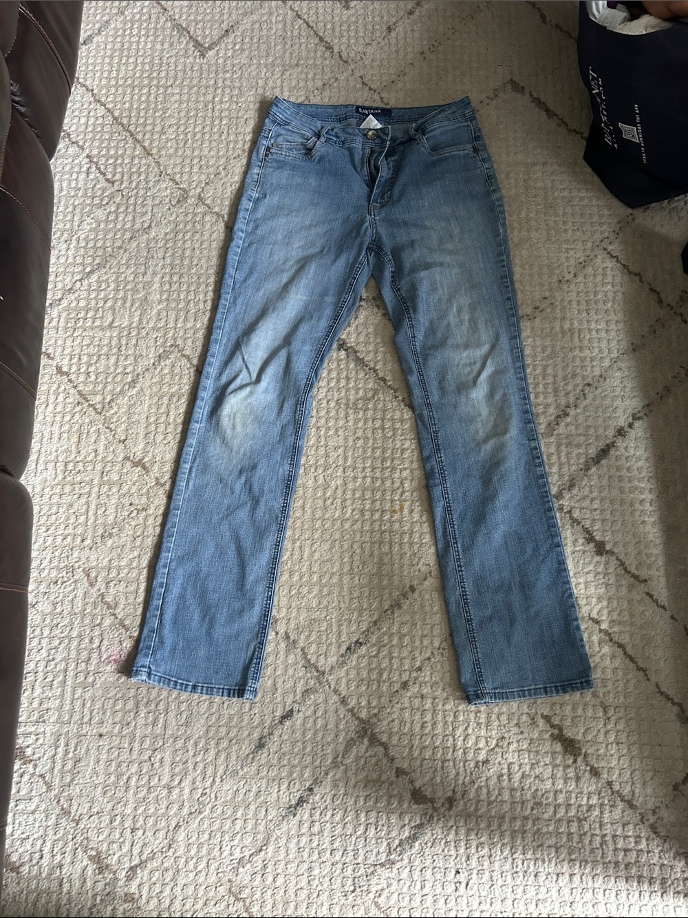 Men's Light Blue Straight-Leg Jeans